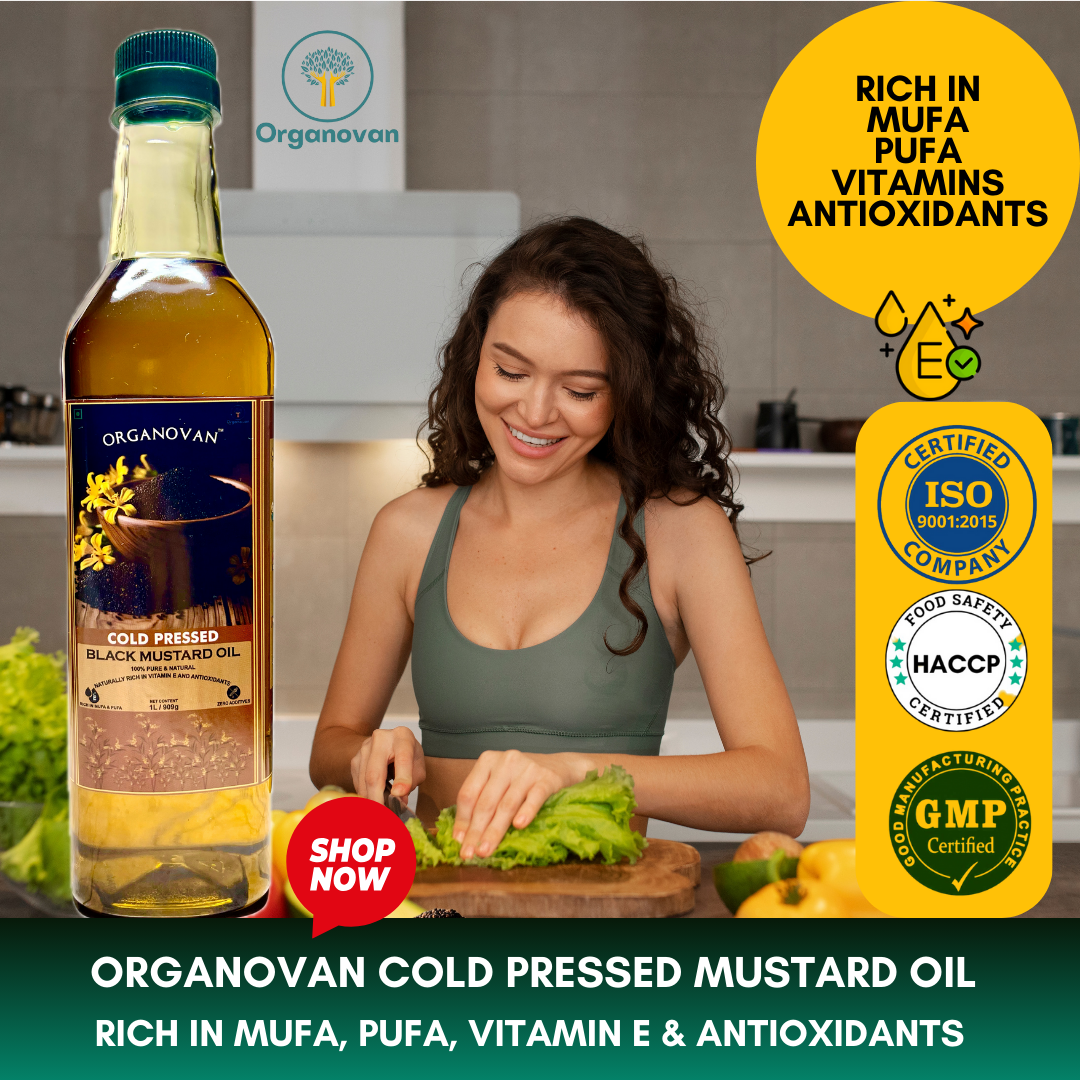 Organovan Cold Pressed Mustard Oil - 1L | Swaad Se Sehat Tak Organovan