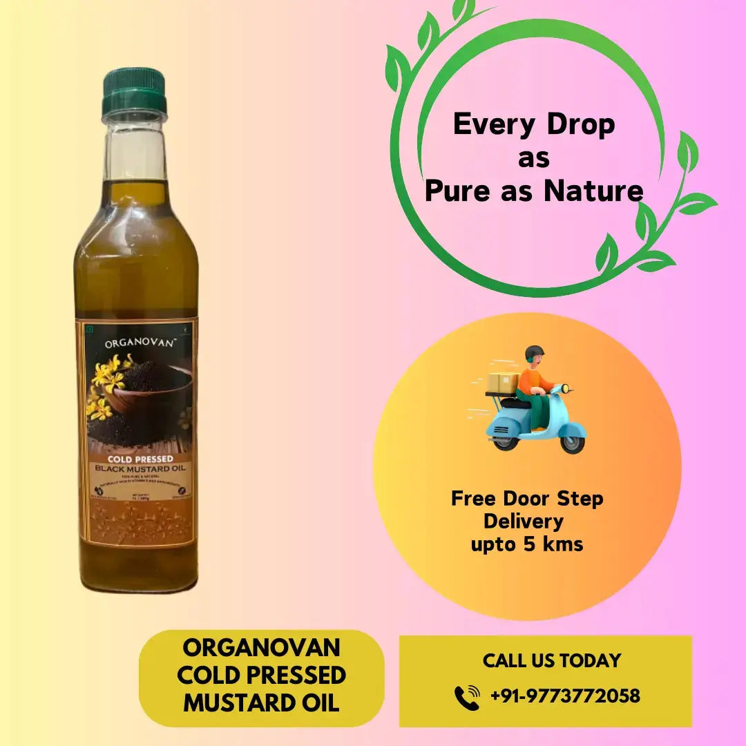 Organovan Cold Pressed Mustard Oil - 1L | Swaad Se Sehat Tak Organovan